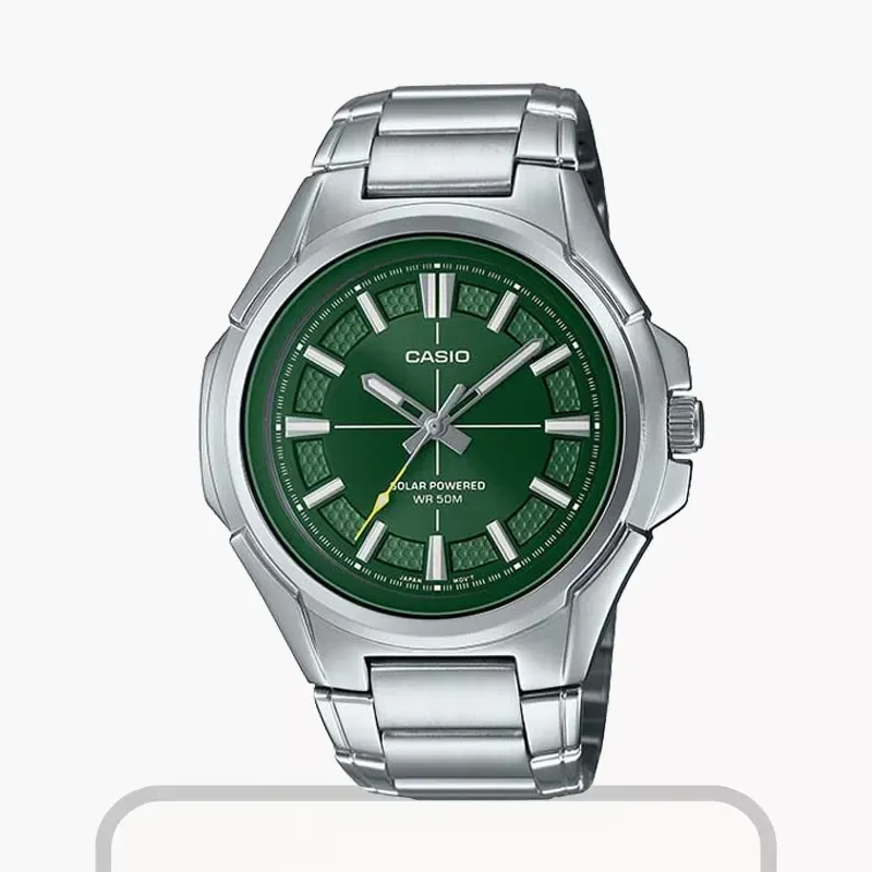 Casio Solar powered Green Dial Men's Watch | MTP-RS100D-3AVDF